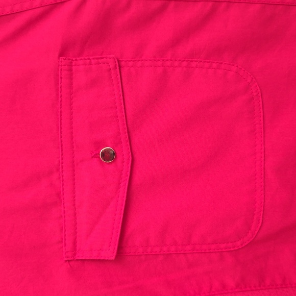 CROFT AND BARROW WOMEN'S PETITE FUSCIA PINK FRONT BUTTON SHIRT SIZE PETITE LARGE - Picture 16 of 16